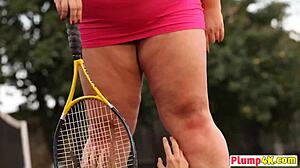 plump bbw femdom smothers with fat tits and demands oral worship in fetish play