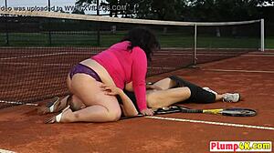 plump bbw femdom smothers with fat tits and demands oral worship in fetish play