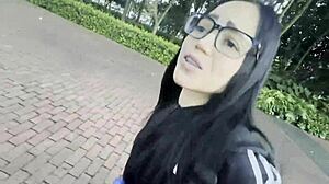 damn i met estefani that cute colombian neighbor sucking my asshole like crazy!