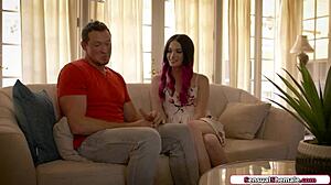 stepbrother barebacks crossdressing trans natalie stone's ass!