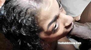 Phat Ebony Booty Slobbering On Dick With Nut Freak Pussy Head