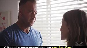 cute busty glasses girl loves her spanish sub fuck 😍🔥