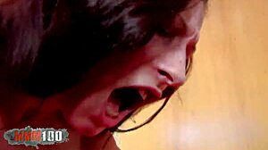 fucking screaming french slut's satin panties aside