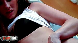 fucking screaming french slut's satin panties aside