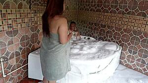 Padrastro fucks me in jacuzzi ass so good! 🛁🍑😍