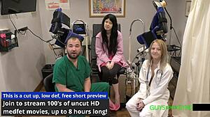Doctor Tampa's cum extraction with anal fingering and spreading by nonbinary nurses.