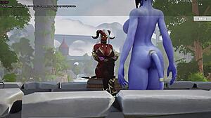 DRAENEI SLUT'S ASS FILLED WITH COCK IN 3D HENTAI ANIMATION!