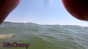 Teacher's Secret Underwater Handjob on Nude Beach