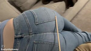 jeans hiding what daddy plans next after caning her ass?