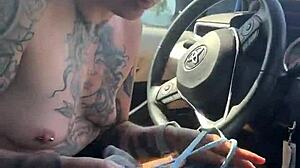Girl Fixes Stuck Sports Bra in Gym Parking Lot Struggle