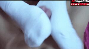 Sexy Thai Schoolgirl Cosplay White Socks Ride