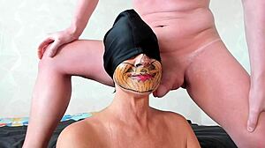 Gilf gulps massive cumshot mouthful from young stud eagerly.
