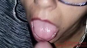woman shaves client's balls then gulps his hot cum payment