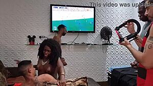 Delicious young alicia ribeiro backstage gangbang with multiple studs creampie