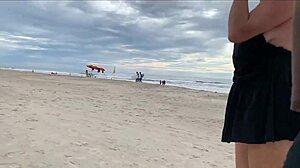 people watching but i'm cumming hard on beach with huge load