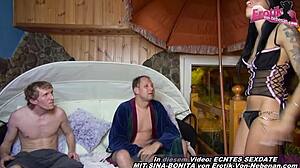 funny german 18yo petite amateur double teamed by dummies