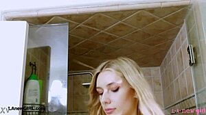 Elegant Shy Blonde Steps Into Steamy Shower For Intimate Casting Reveal