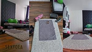 wow naked latina goddess shakes fat ass gym workout triple view!!