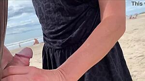 people watching but i'm cumming hard on beach with huge load