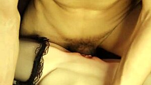 Hot stud slides into sultry babe's wet hole for deep bedroom pounding