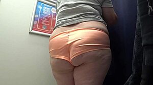Wow! Big-Ass Curvy MILF Satin Panties Change!