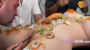 Emerald loves suki sin cooks up freeuse milf pussy feast