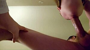 i throat his fat dick deep then take creampie in my milf pussy close-up!