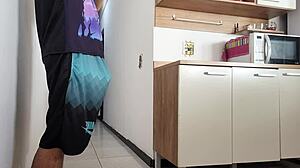 Risky sex with husband's friend, couldn't resist his erect cock