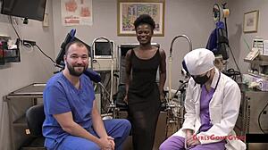 Rina Arem's Gyno Exam By Doctor Tampa Nurse Stacy Speculum Spread