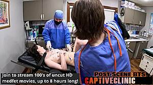 Nurse Luci Starr gapes ass fingered backstage by patient