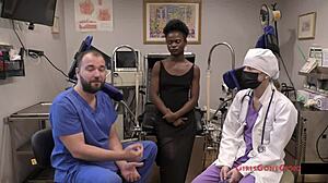 Rina Arem's Gyno Exam By Doctor Tampa Nurse Stacy Speculum Spread