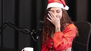 brazilian latina jujube delícia's christmas casting sheer red reveal