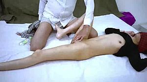 Skinny Bhabhi's Tight Pussy Wrecked in Hardcore Massage Fuck