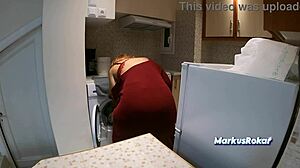 stepmom says no sex but lets me cum on fat ass