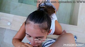 helping buddy cheat on wife with poolside blowjob and doggystyle action