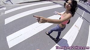 amateur teen gets cum soaked outdoors