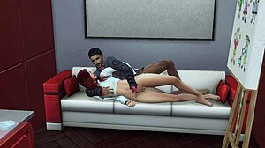 jennifer's redhead teen ass gets boss creampie fucked hard in sims 4 oral anal action