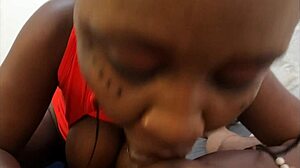 EBONY WHORE BITCH JHODEZ1 STRUGGLES DEEPTHROATING BIG BLACK COCK SLOPPY!