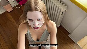 broke coed student sucks and fucks for rent cash