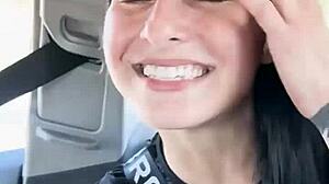 Kaitlyn Katsaros indulges in Barcelona holidays with BDSM choking, armpit licking and slave play outdoors