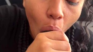 stepsis bestie brunette deepthroats my cock deliciously