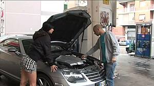 wanna suck this gas station guy's big cock before he wrecks my pussy?