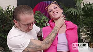 Bouncing Petite Blonde Takes Monster Cock Anal and Deepthroat Rough!