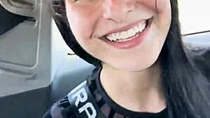 Kaitlyn Katsaros indulges in Barcelona holidays with BDSM choking, armpit licking and slave play outdoors