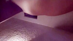 hot skinny slut on all fours takes my cock