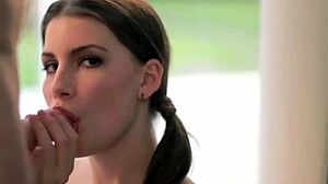 Beautiful Asian Babe Deepthroats Erotic Blowjob Lover