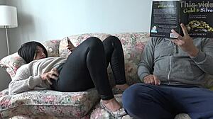 Stepmom, why masturbate wet cunt alone when nerdy stepson ignores you?