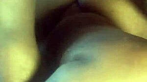 Fat lady dominates slim nerd in blindfolded bisexual play