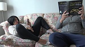 Stepmom, why masturbate wet cunt alone when nerdy stepson ignores you?