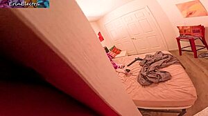 StepMom catches you peeking then invites masturbation into her plump pussy